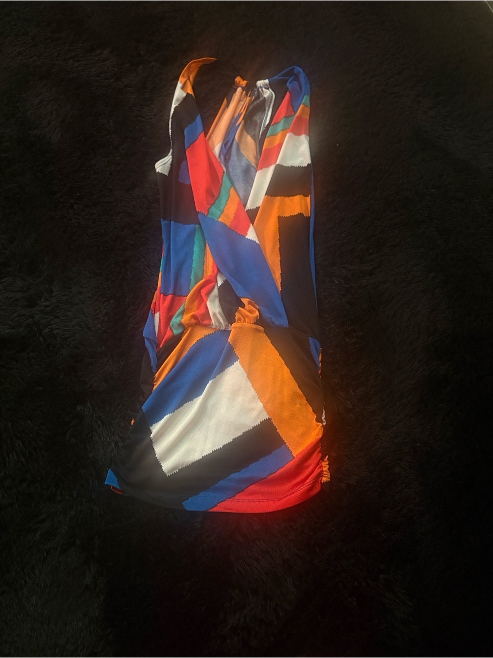 Geometric Colorblock Women's Tank Top - Multicolor
